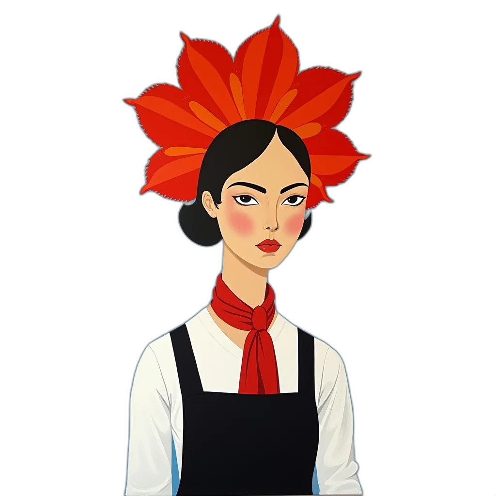 staff, flower, cartoon, pixel art transparent PNG cut-out