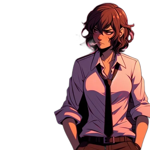 staff, jacket, face, weapon transparent PNG cut-out