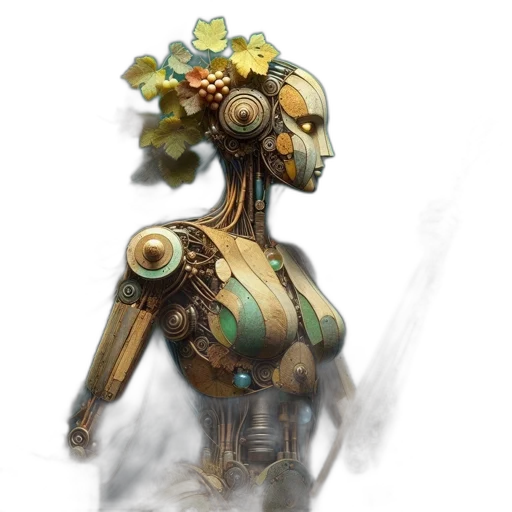 robot, jewelry, concept art, cyberpunk transparent PNG cut-out