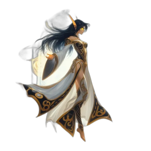 hat, dress, staff, crown transparent PNG cut-out