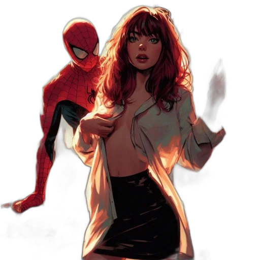 comic book art, concept art, fantasy art, watercolor transparent PNG cut-out