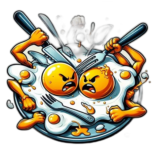food, concept art, pixel art, two transparent PNG cut-out