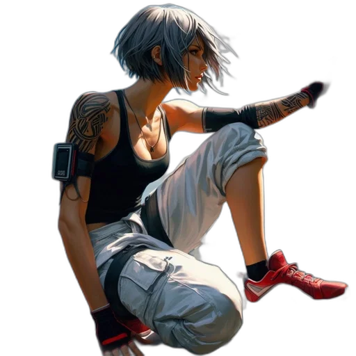 weapon, jacket, face, concept art transparent PNG cut-out