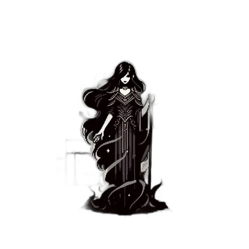 dress, sword, crown, staff transparent PNG cut-out