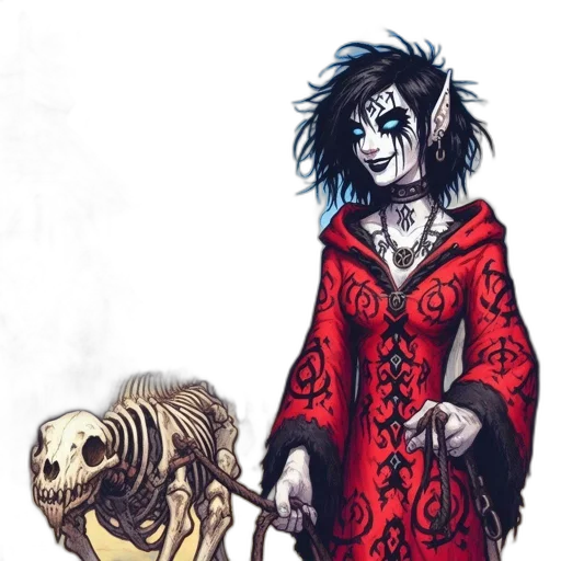 creature, staff, dress, animal transparent PNG cut-out