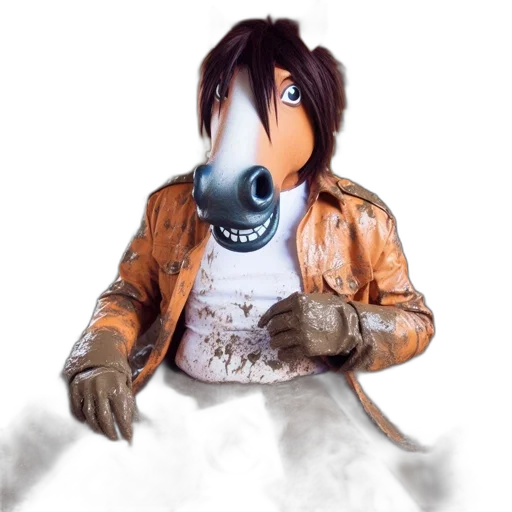 mask, jacket, robot, creature transparent PNG cut-out