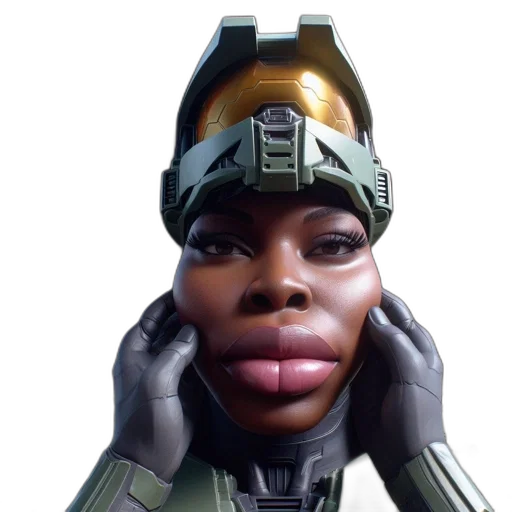 robot, face, weapon, concept art transparent PNG cut-out