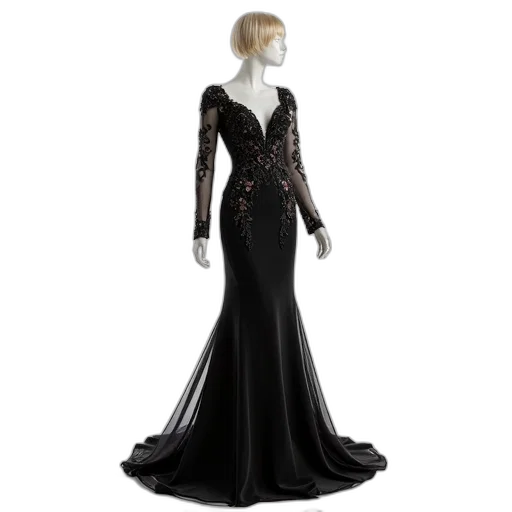 dress, dark, mannequin, dressed transparent PNG cut-out