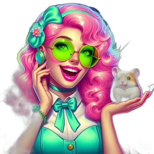fantasy art, cartoon, concept art, vaporwave transparent PNG cut-out