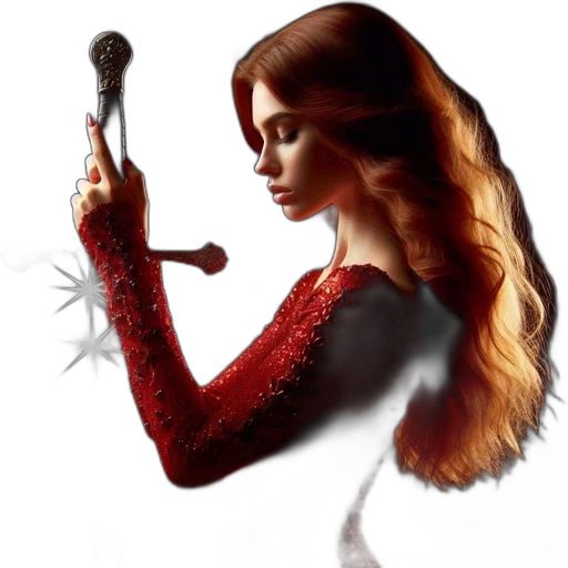 hair, staff, sword, weapon transparent PNG cut-out