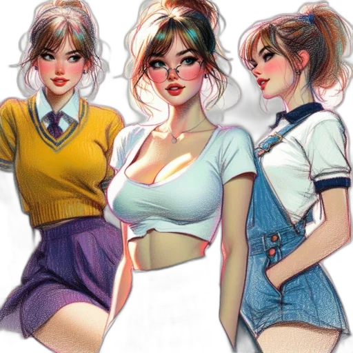 dress, concept art, comic book art, anime transparent PNG cut-out