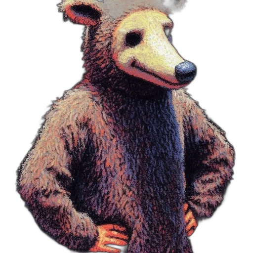animal, creature, jacket, staff transparent PNG cut-out