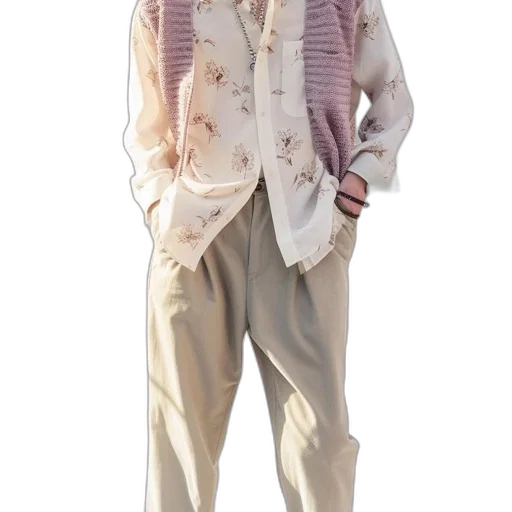 jacket, staff, 3d render, concept art transparent PNG cut-out