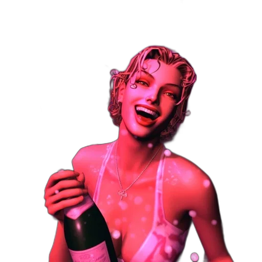 bottle, dress, umbrella, cyberpunk transparent PNG cut-out