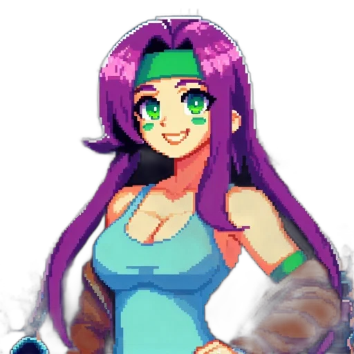 staff, dress, weapon, pixel art transparent PNG cut-out