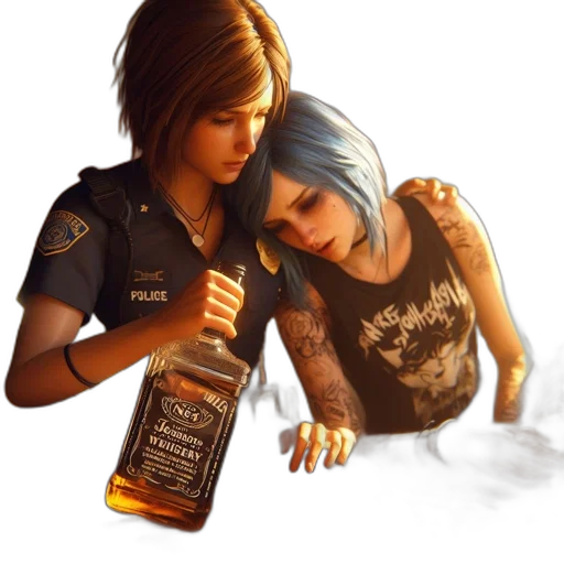 bottle, jacket, concept art, photorealistic transparent PNG cut-out