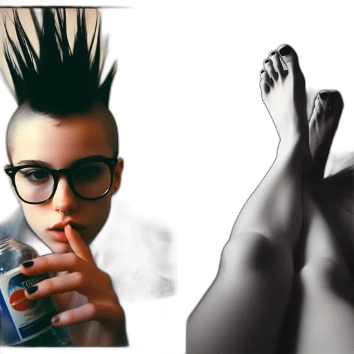 hair, shoes, photorealistic, concept art transparent PNG cut-out