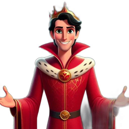 crown, staff, concept art, 3d render transparent PNG cut-out
