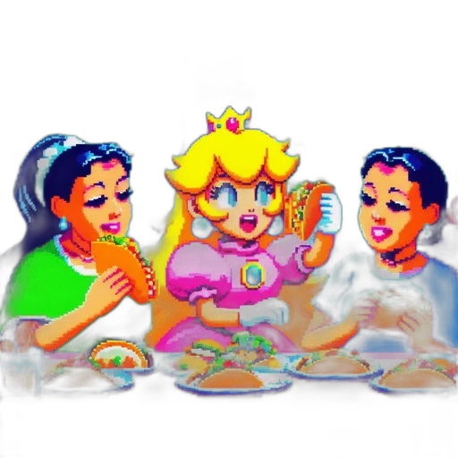 crown, jewelry, food, pixel art transparent PNG cut-out