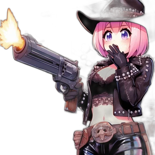 weapon, staff, jacket, hat transparent PNG cut-out
