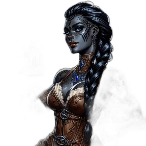 dress, jewelry, fantasy art, concept art transparent PNG cut-out