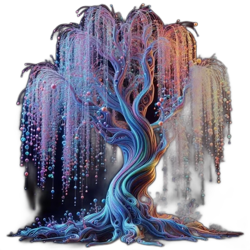tree, hair, dress, crown transparent PNG cut-out