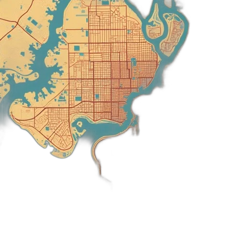 map, cleveland, united, states transparent PNG cut-out