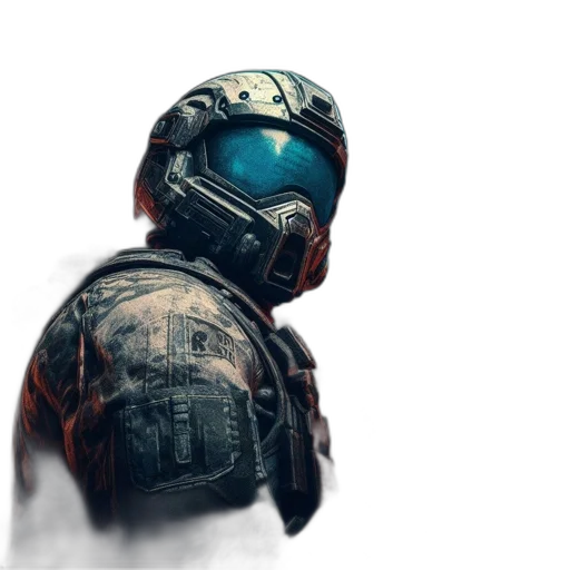 robot, weapon, mask, face transparent PNG cut-out