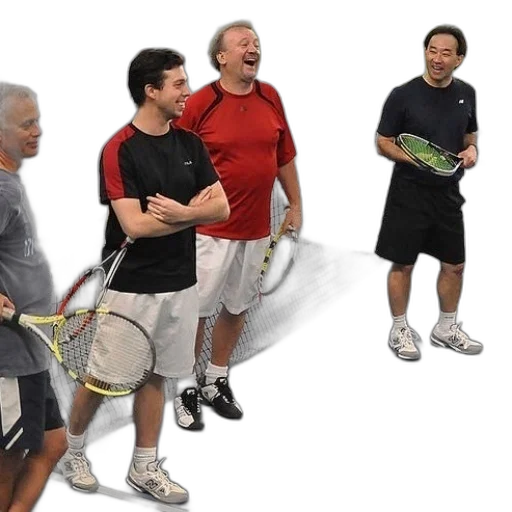 staff, group, men, tennis transparent PNG cut-out