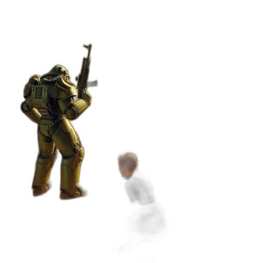 robot, weapon, creature, staff transparent PNG cut-out