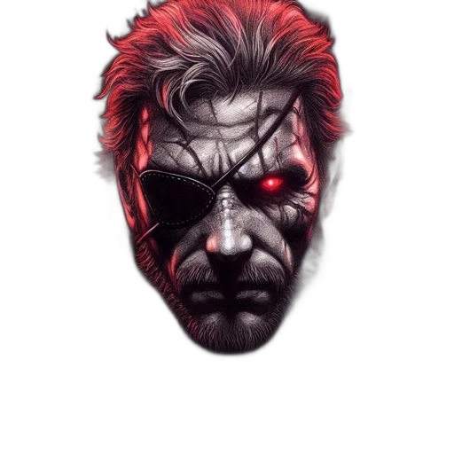 face, mask, comic book art, concept art transparent PNG cut-out
