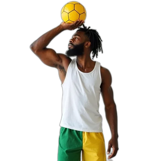 muscular, man, dreadlocks, wearing transparent PNG cut-out