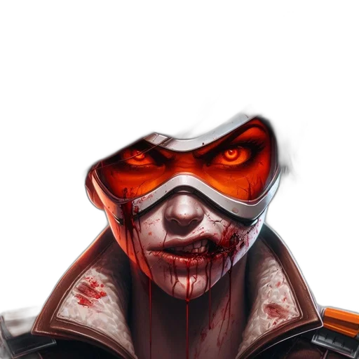 face, mask, concept art, comic book art transparent PNG cut-out