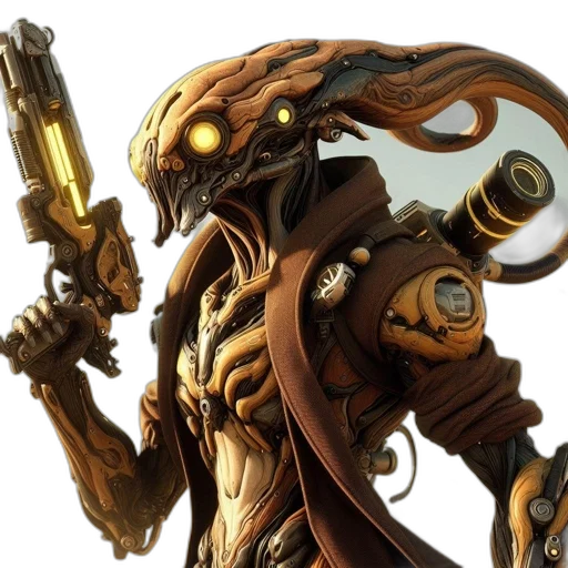 robot, weapon, staff, concept art transparent PNG cut-out