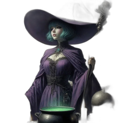 staff, dress, hat, jewelry transparent PNG cut-out
