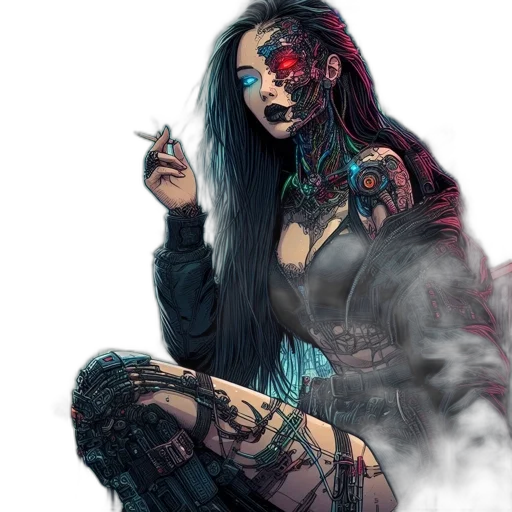 mask, cyberpunk, fantasy art, concept art transparent PNG cut-out