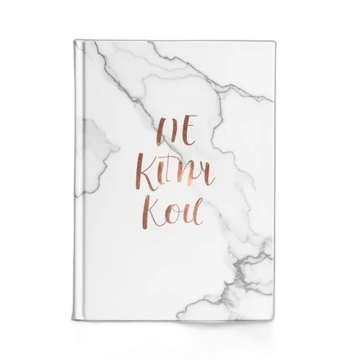 monogramed, marble, notebook, shown transparent PNG cut-out