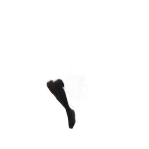 shoes, hair, staff, mask transparent PNG cut-out
