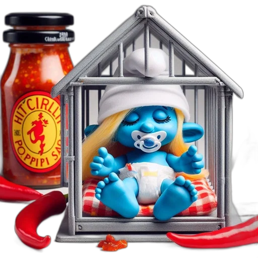food, animated, blue, figure transparent PNG cut-out