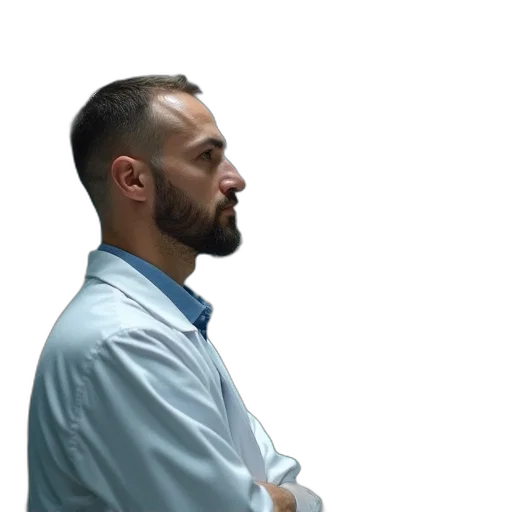 staff, jacket, face, robot transparent PNG cut-out