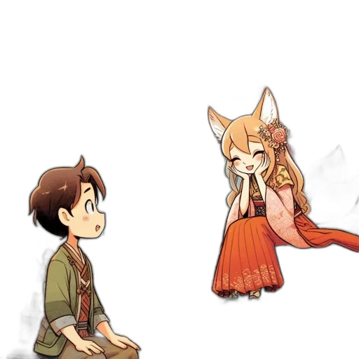 creature, staff, animal, dress transparent PNG cut-out
