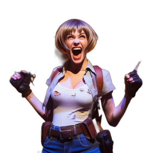 face, jacket, weapon, mask transparent PNG cut-out