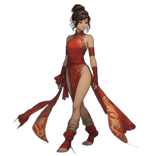 dress, staff, concept art, fantasy art transparent PNG cut-out