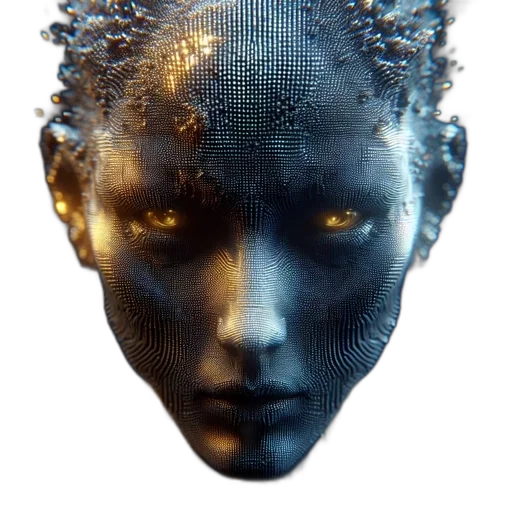 face, mask, robot, crown transparent PNG cut-out