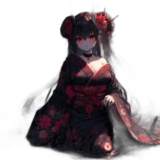 dress, mask, dragon, flower transparent PNG cut-out