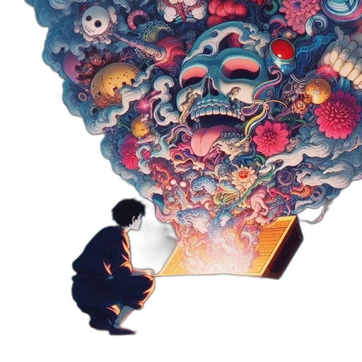 umbrella, concept art, comic book art, outer space transparent PNG cut-out