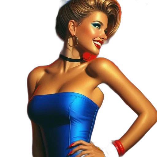 dress, jewelry, face, photorealistic transparent PNG cut-out