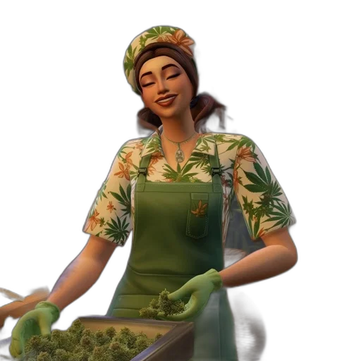 staff, food, concept art, 3d render transparent PNG cut-out