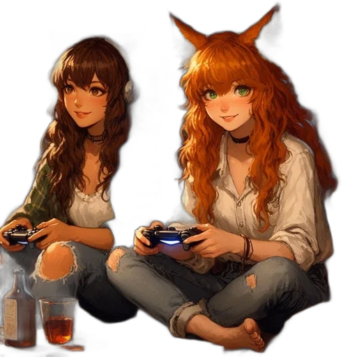 pixel art, concept art, fantasy art, anime transparent PNG cut-out