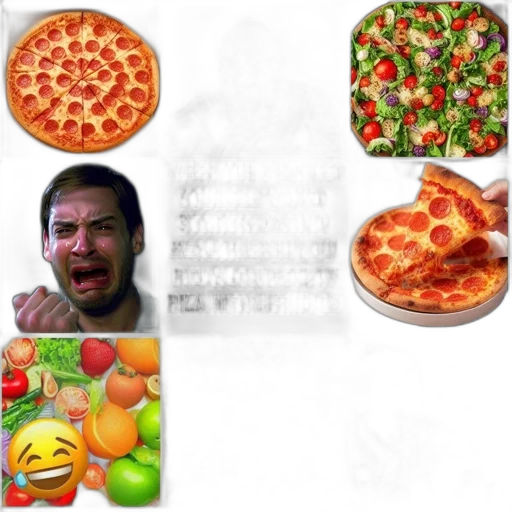 food, face, concept art, humorous transparent PNG cut-out